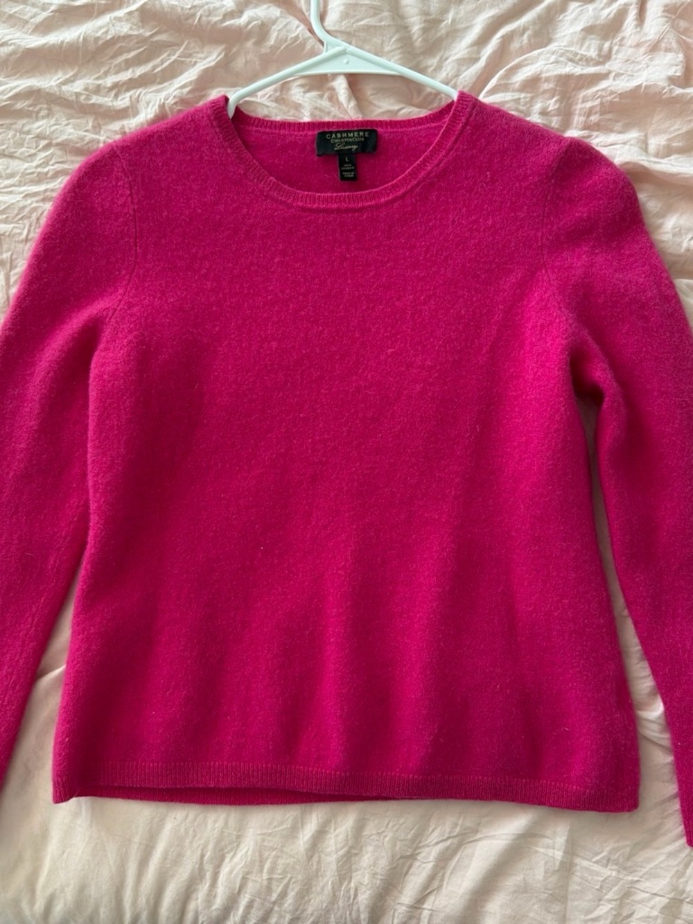 Charter Club Cashmere Crewneck Sweater - Fuchsia